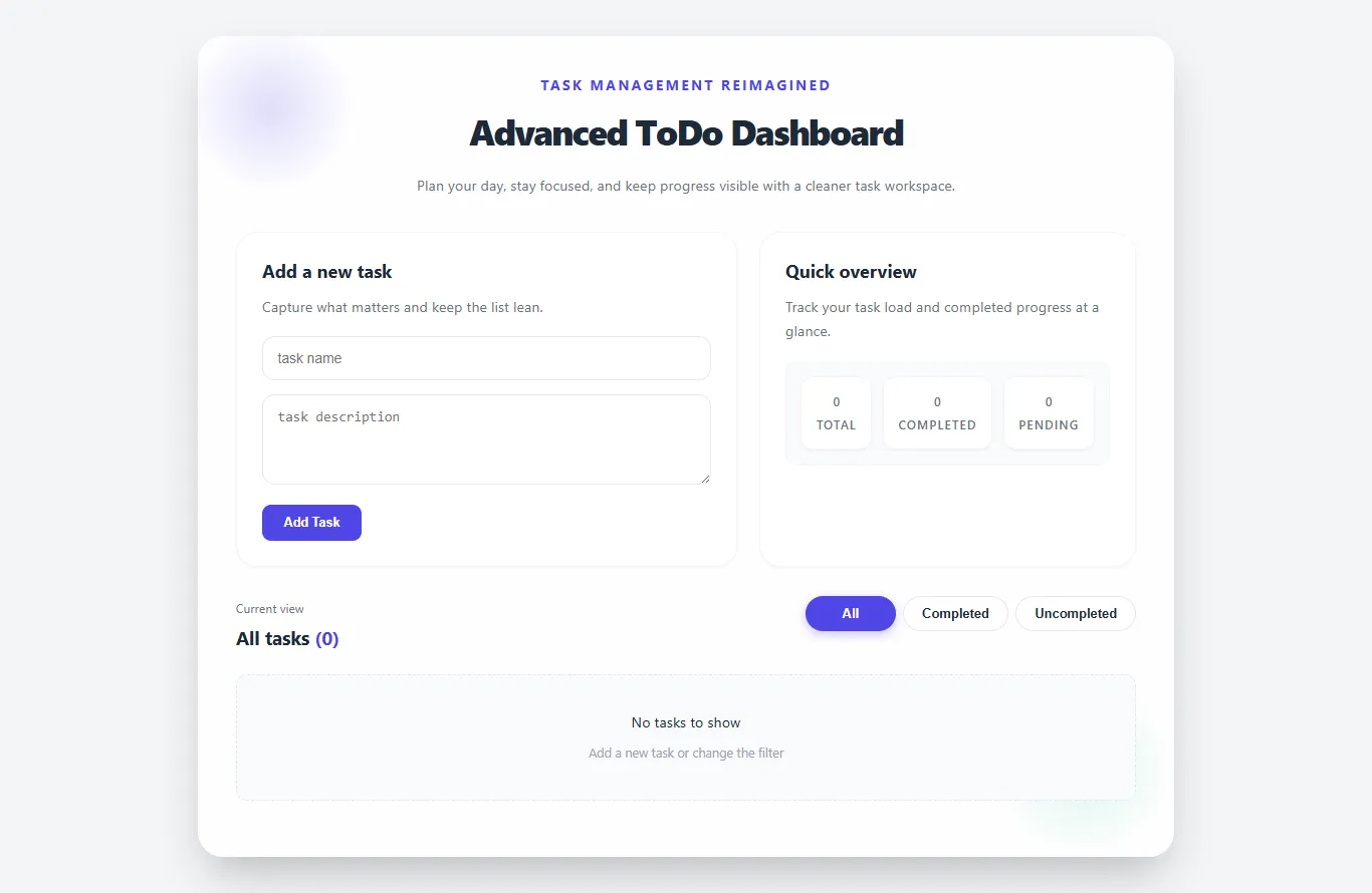 Todo List Application — screenshot 3