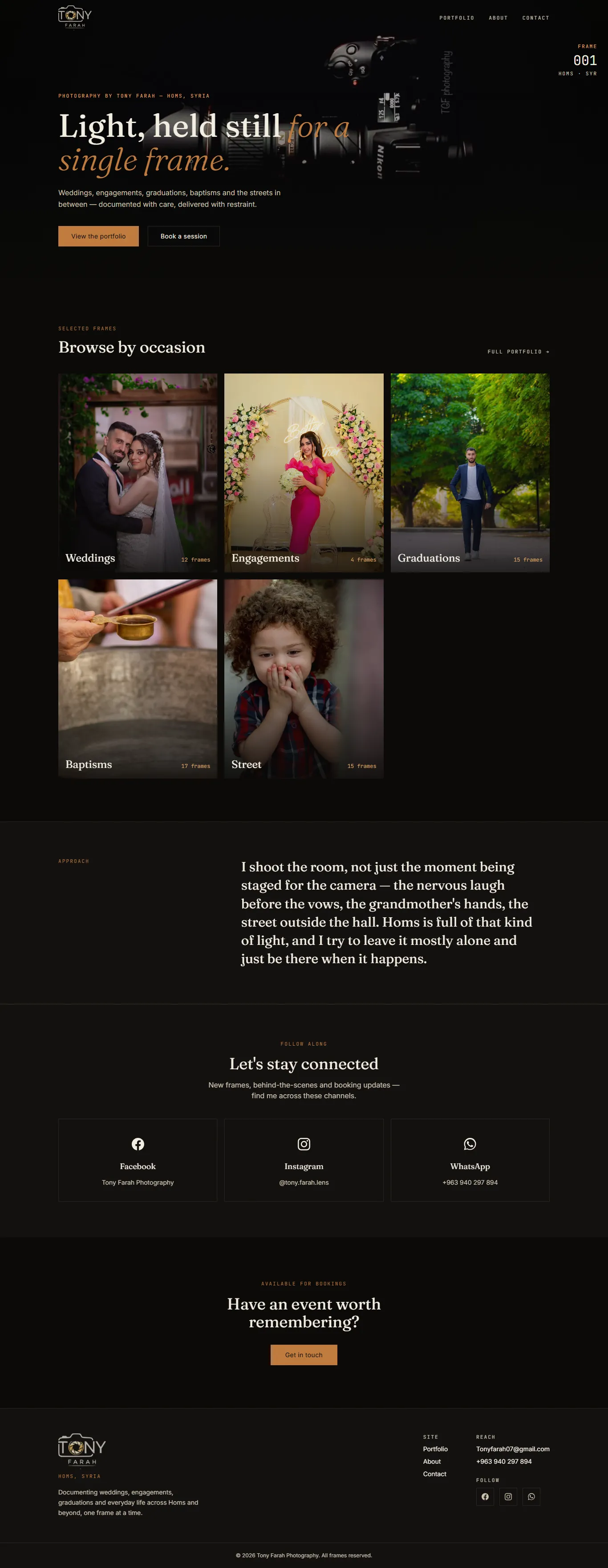 Tony Farah Photography — screenshot 1