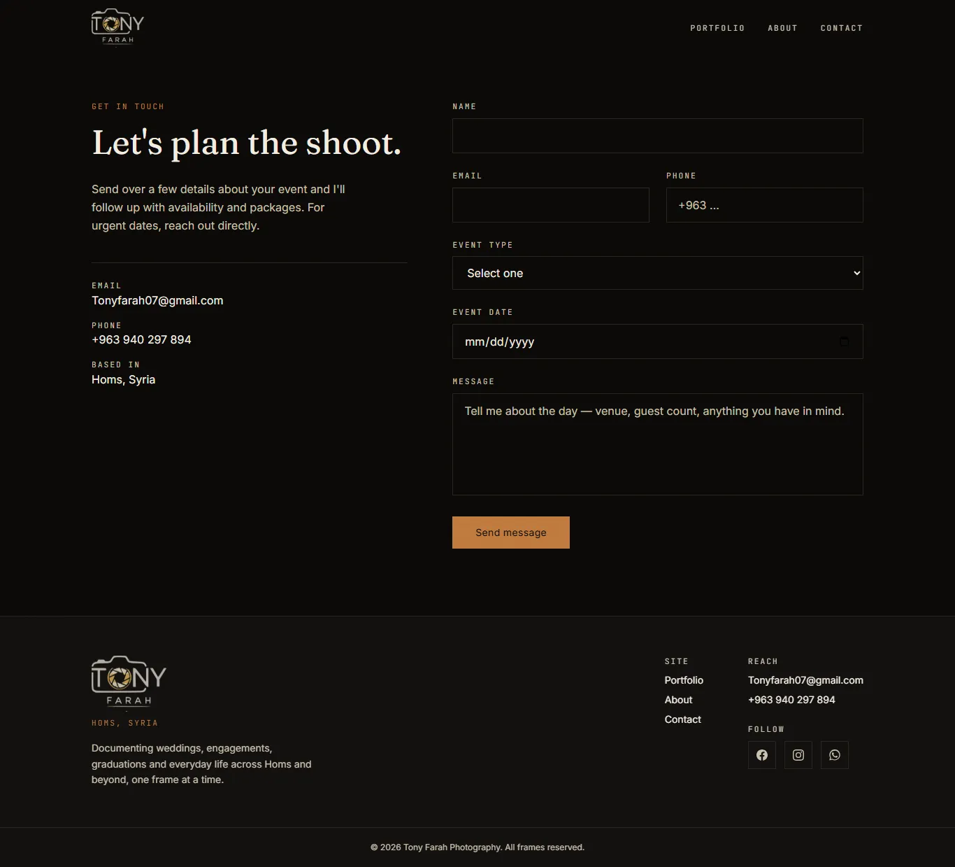Tony Farah Photography — screenshot 3
